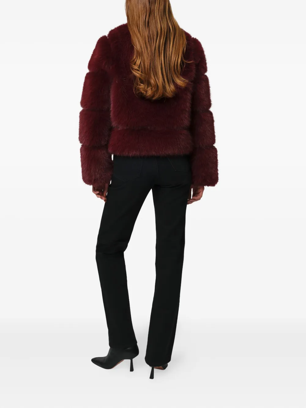 Apparis Sai Collared-neckline Coat In Red
