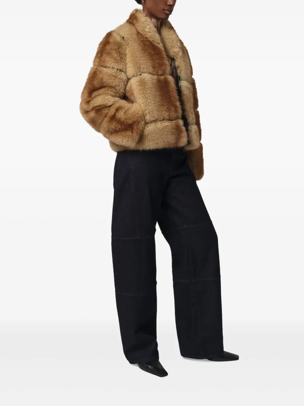 Apparis Sai jack met vlakken Bruin