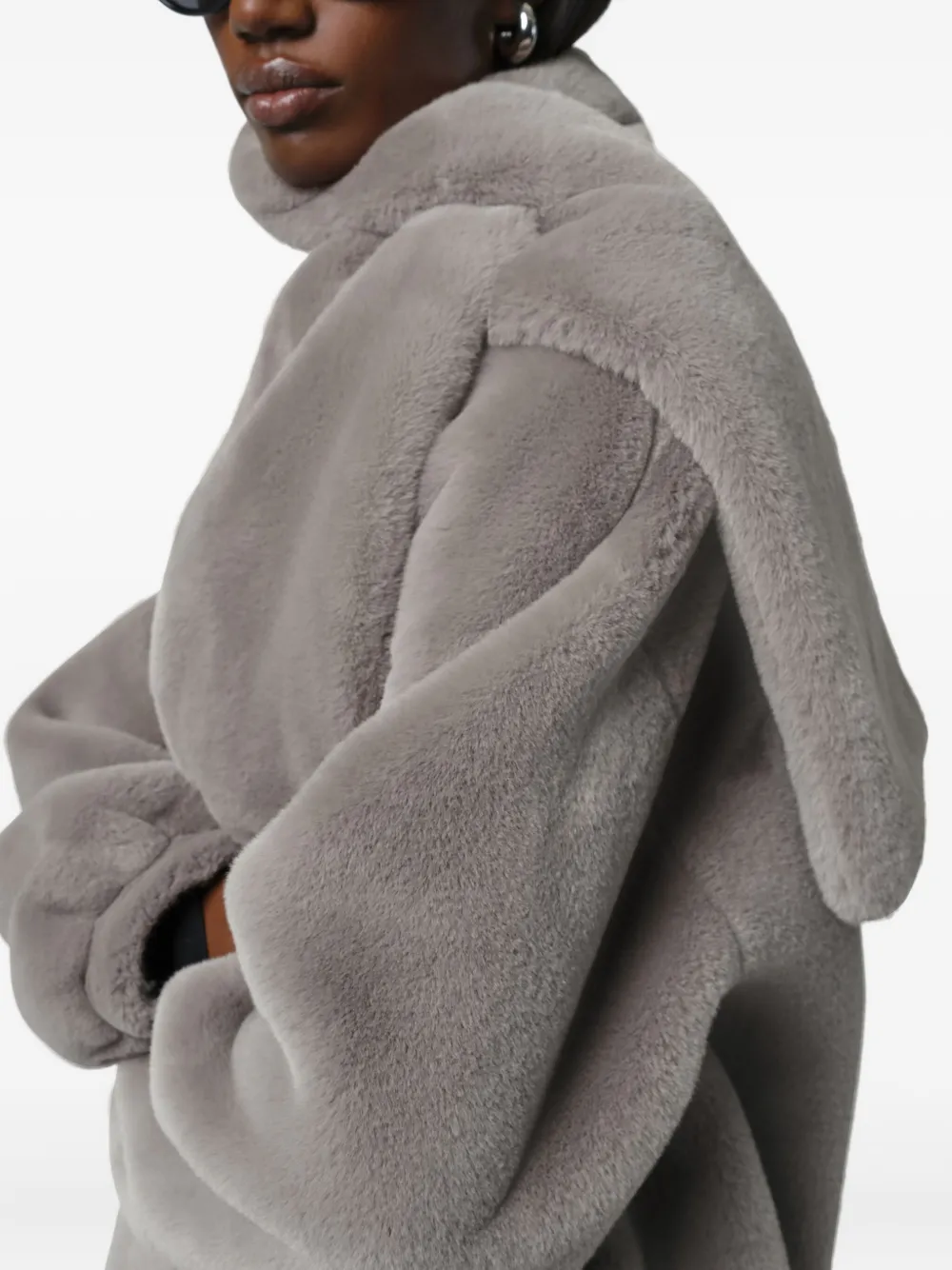 Apparis Jane Pocket Coat In Gray
