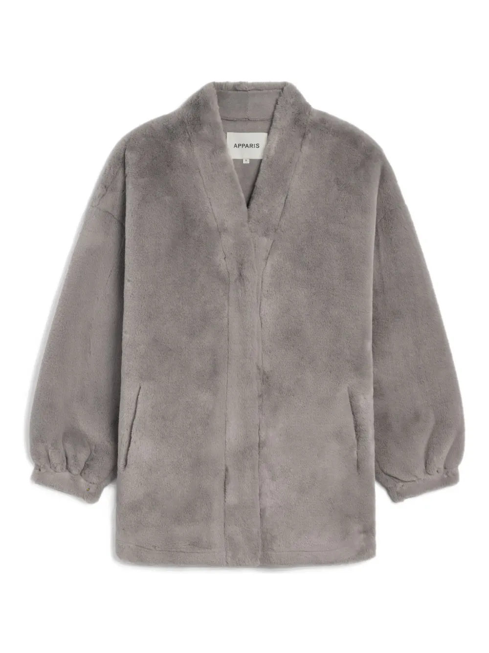 Apparis Jane Pocket Coat In Gray