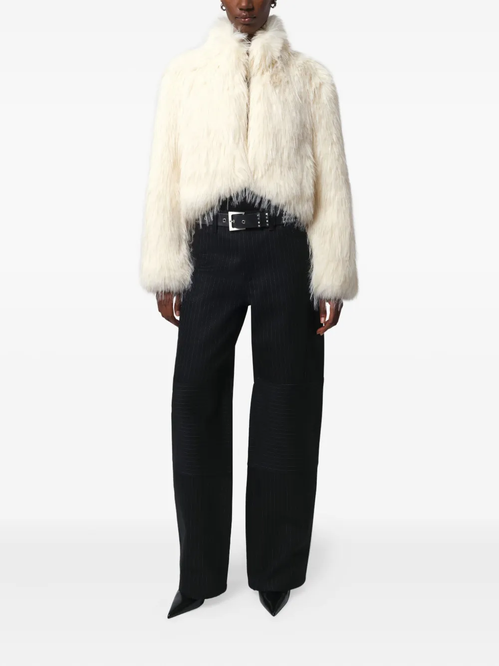 Apparis Ginette Fringed Jacket In Neutral