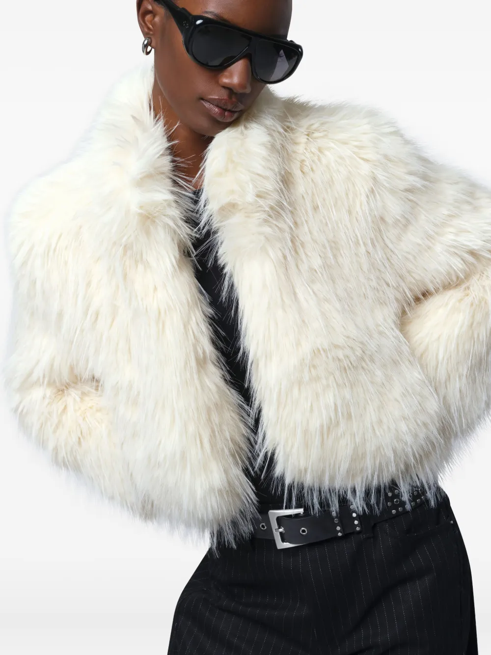 Apparis Ginette Fringed Jacket In Neutral