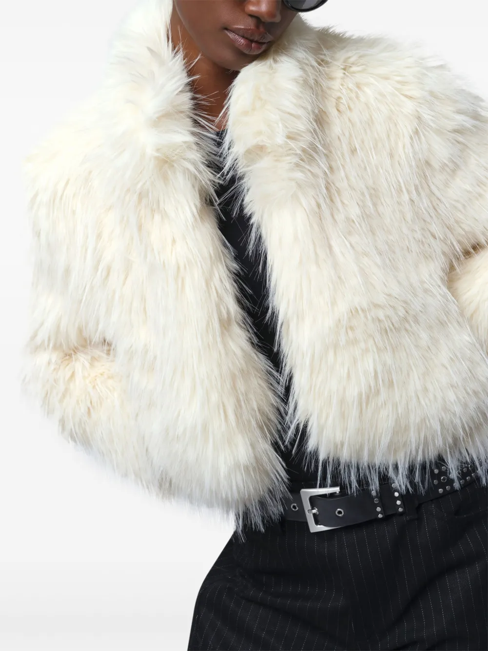 Apparis Ginette jack met franje Wit