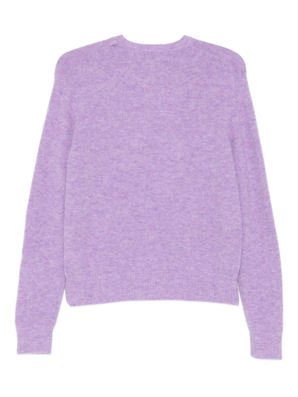 Mc2 Saint Barth Embroidered Wool Sweater In Purple