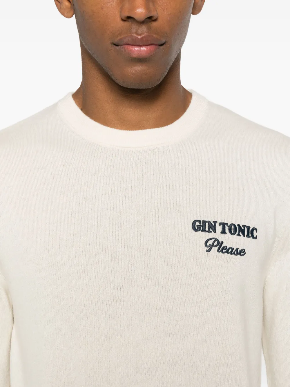 Mc2 Saint Barth Heron Long-sleeve Sweater In Neutral