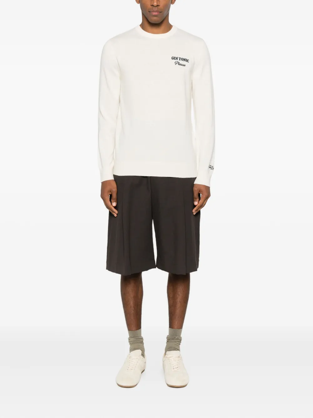 Mc2 Saint Barth Heron Long-sleeve Sweater In Neutral