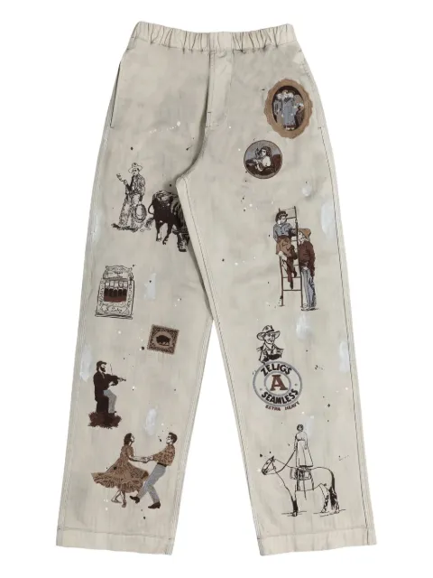 Samuel Zelig printed western trousers