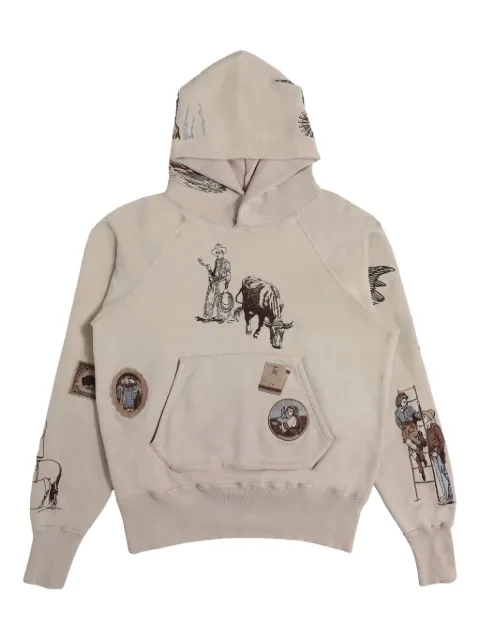 Samuel Zelig embroidered western hoodie