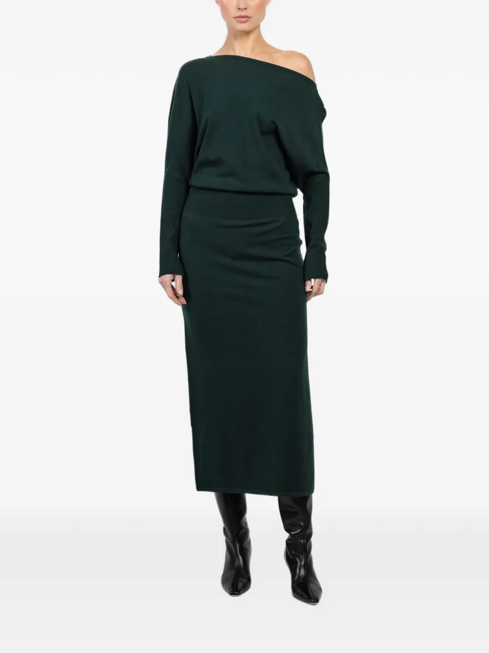 Simkhai off-shoulder midi dress - Groen