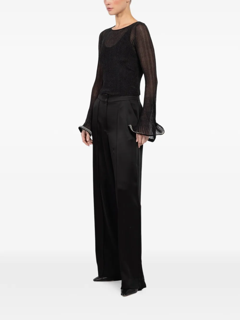  Simkhai Maebry Long-sleeve Blouse - Black 