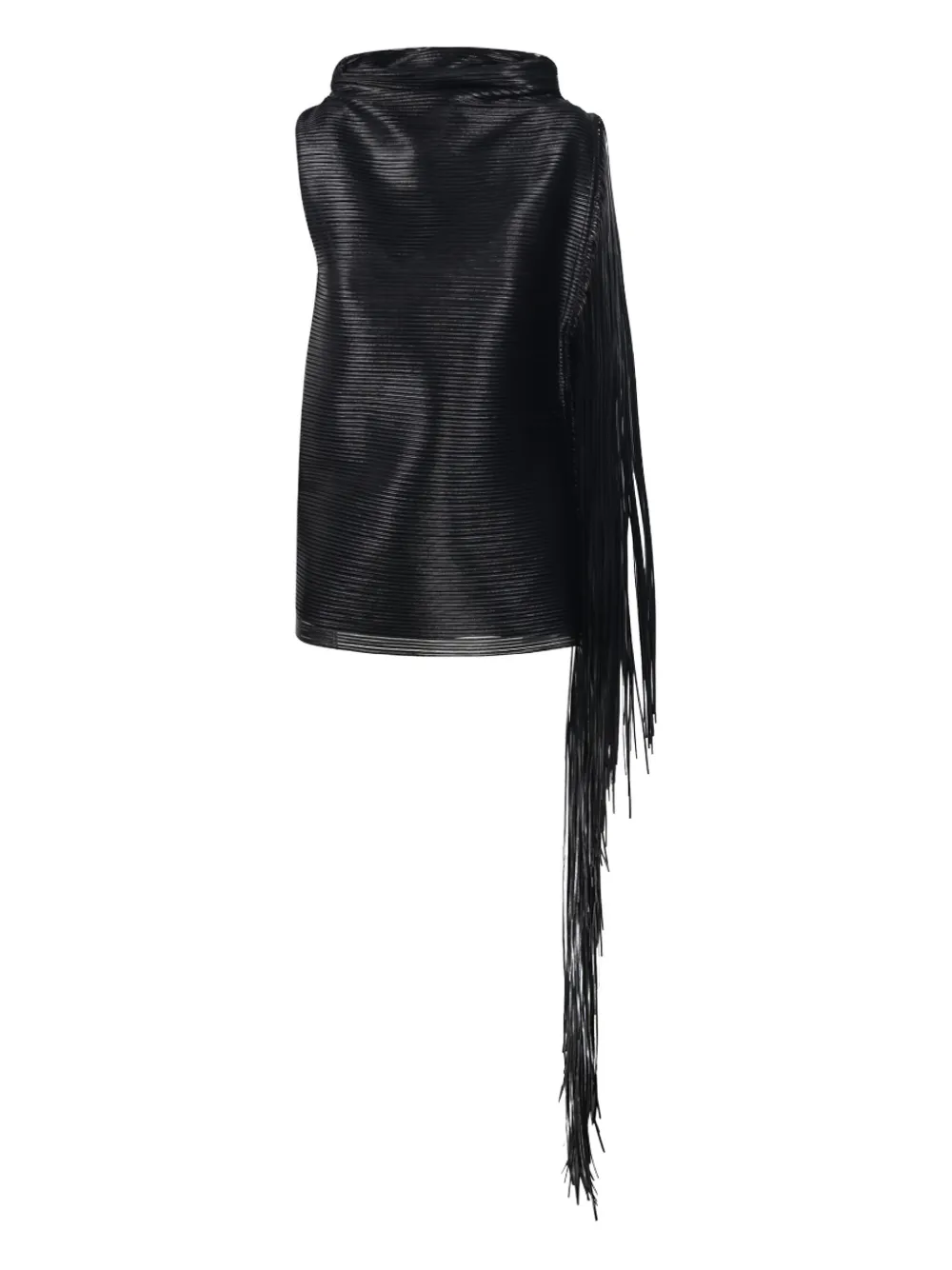 Sportmax Fringed-detail Sleeveless Blouse In Black