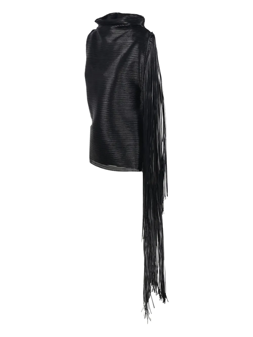 Sportmax Fringed-detail Sleeveless Blouse In Black