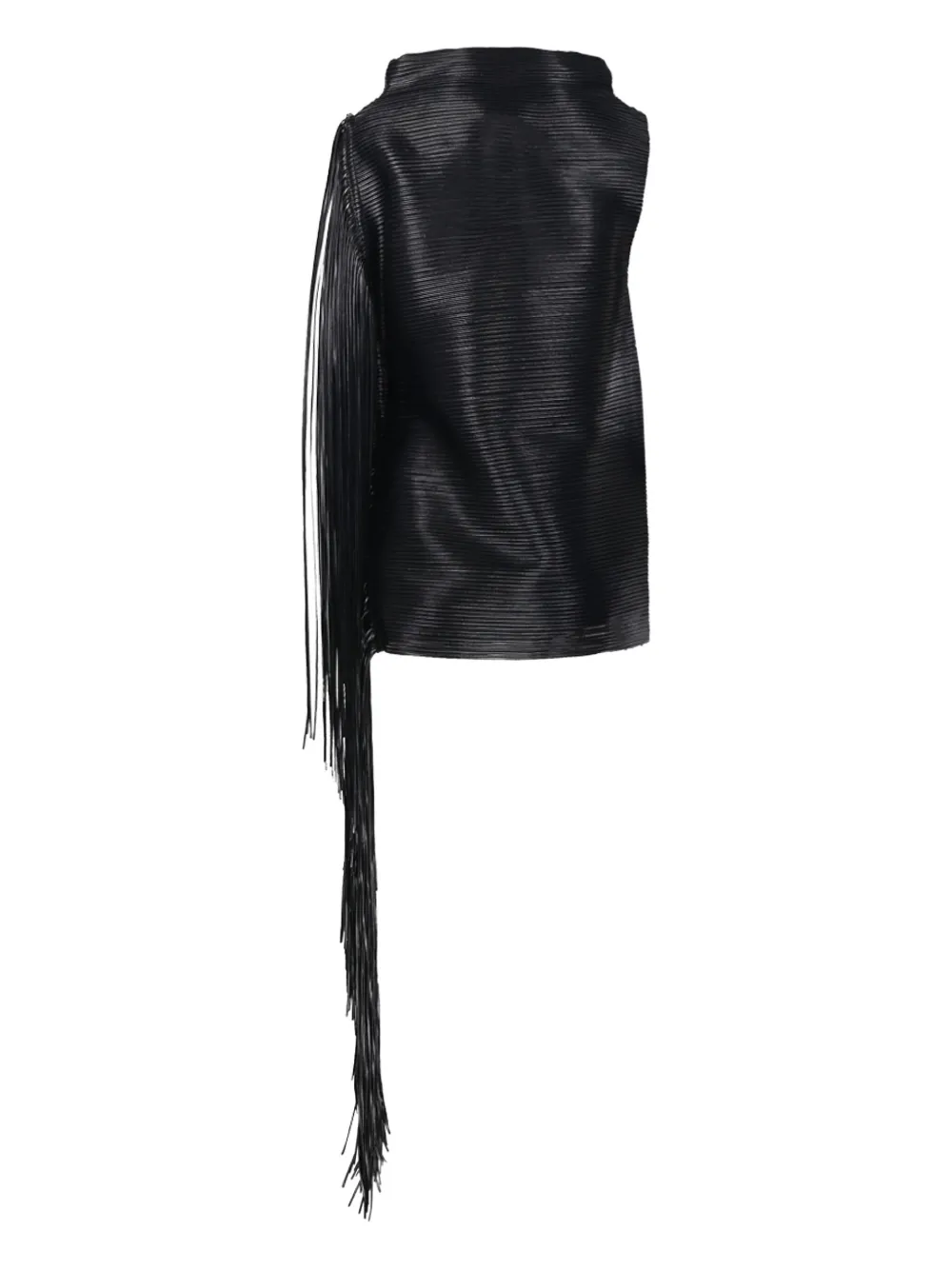 Sportmax Fringed-detail Sleeveless Blouse In Black