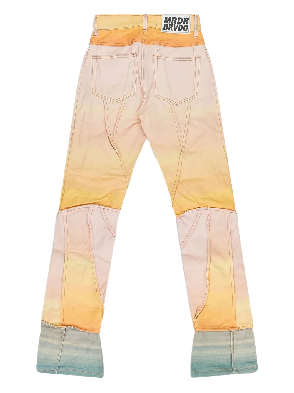 Who Decides War Sunset Panelled Jeans In Yellow