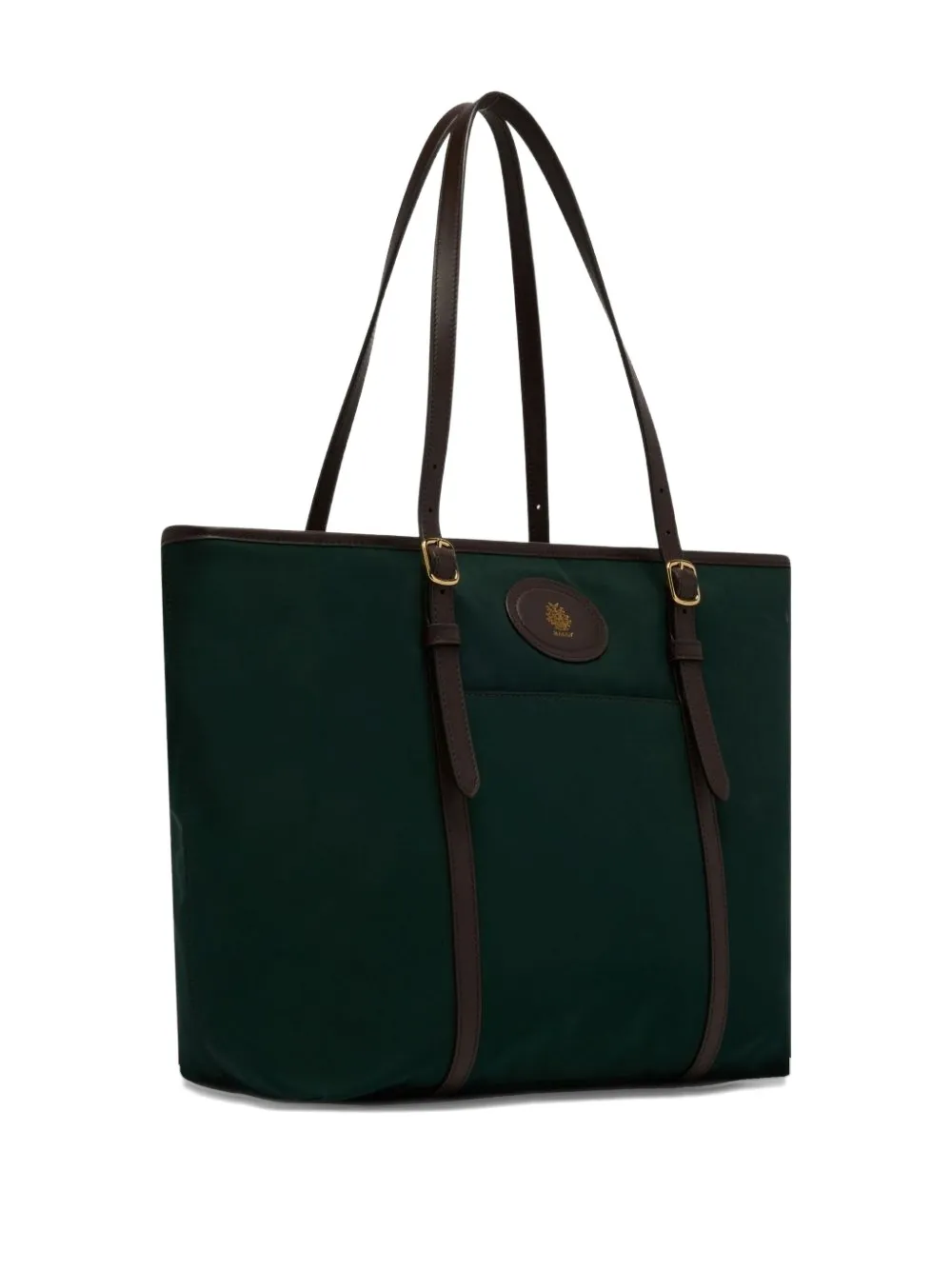 Bally Buckled-handles Tote Bag In Green