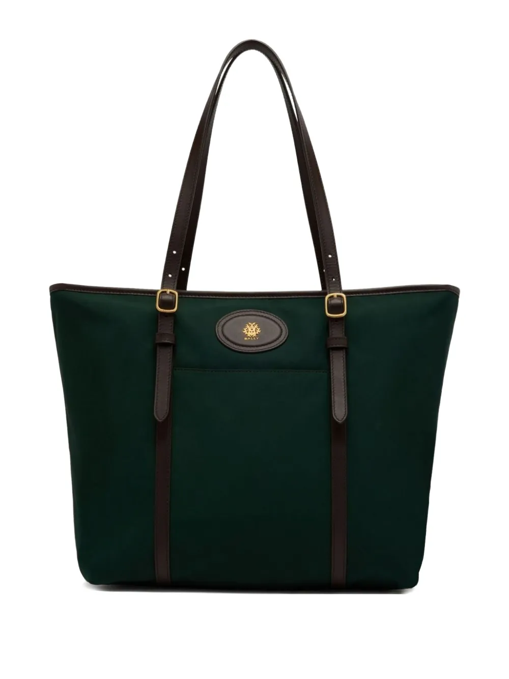 Bally Buckled-handles Tote Bag In Green