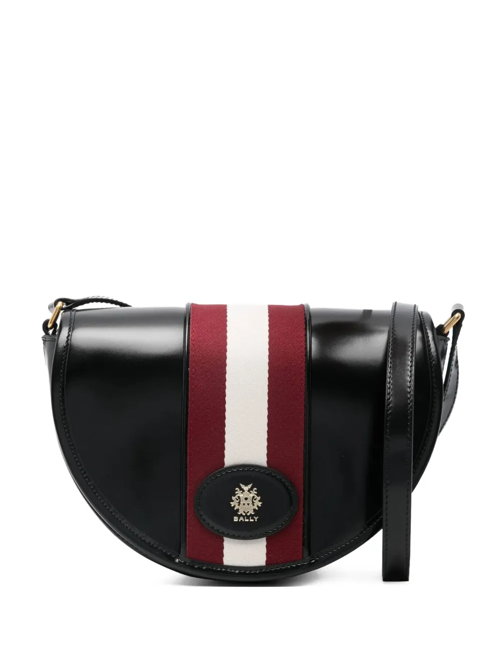 Bally Borsa a spalla con righe - Nero