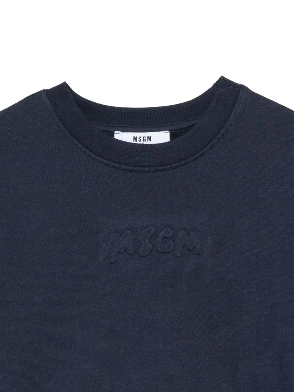 Msgm Logo-detail Sweatshirt In Blue