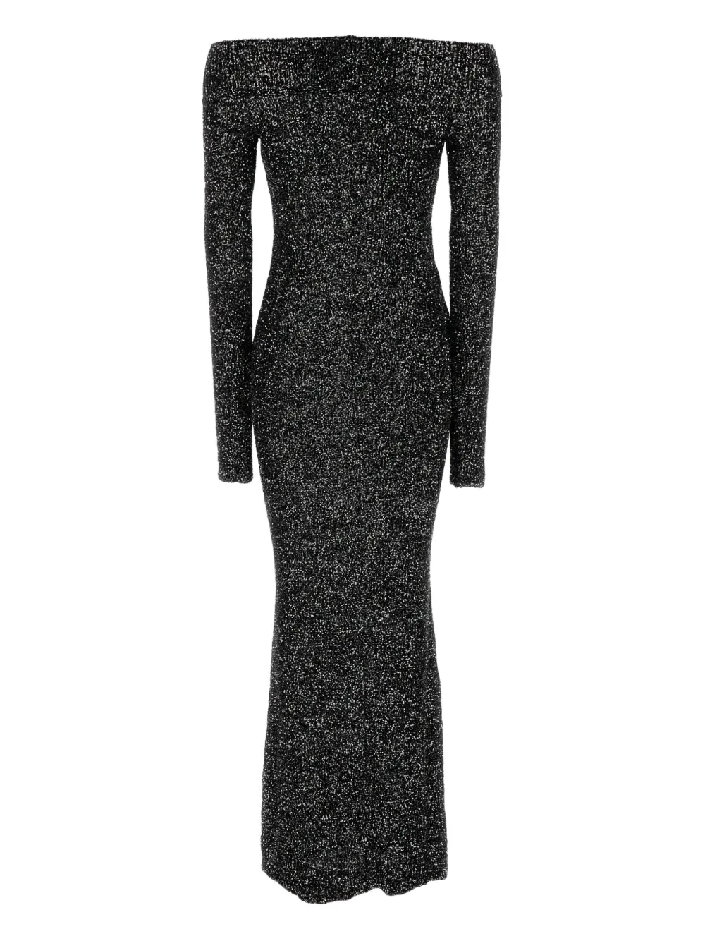 Stella McCartney embellished knit off-the-shoulder dress - Zwart