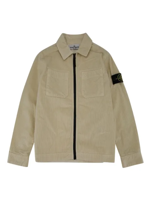 Stone Island Junior sobrecamisa con cierre