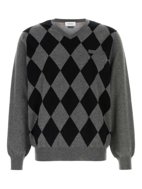 Ferragamo argyle-pattern sweater