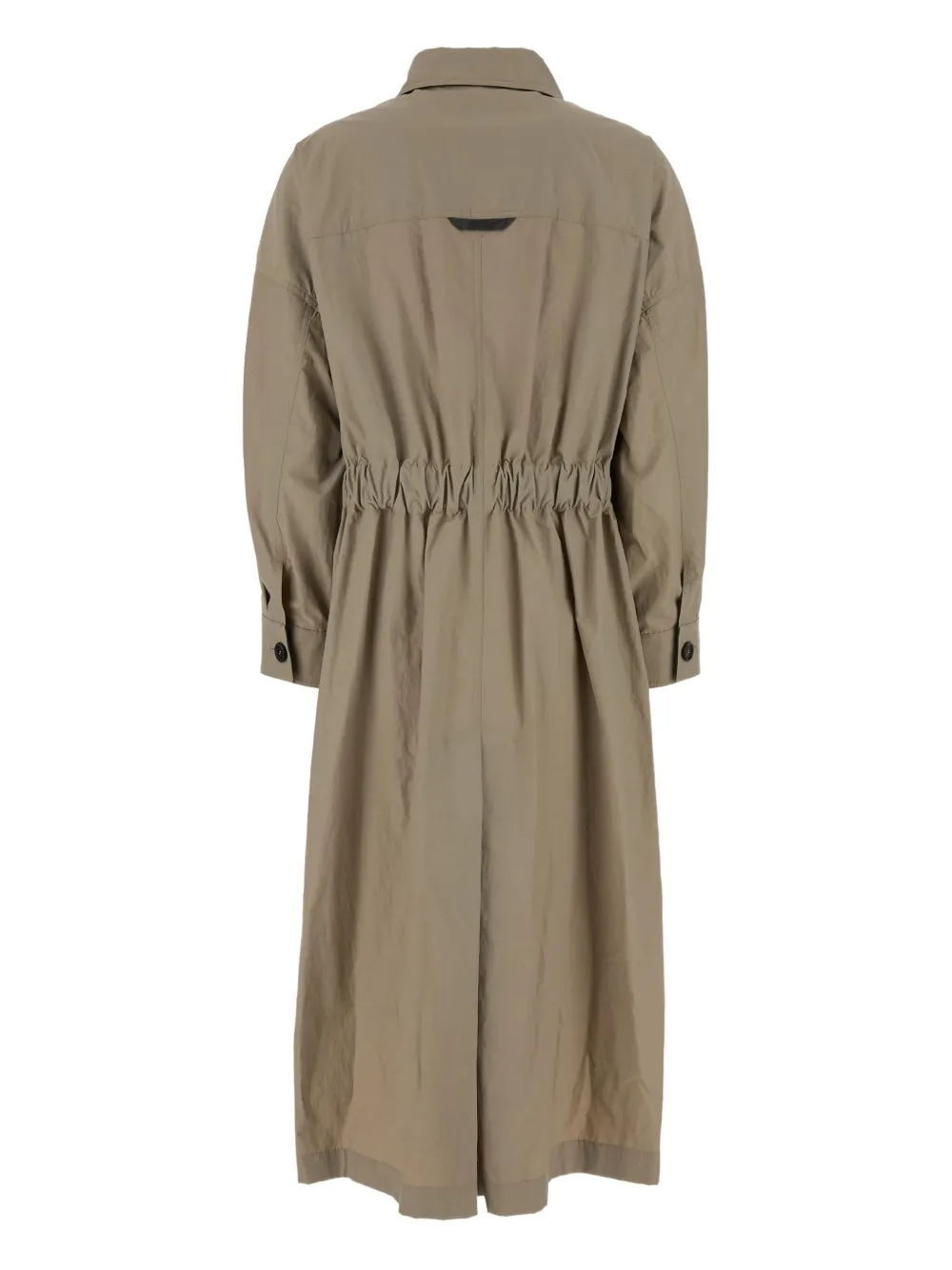 Brunello Cucinelli belted pocketed military coat - Bruin