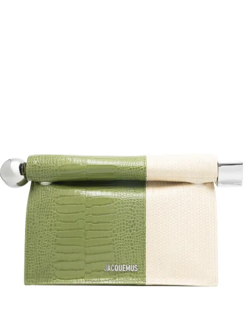 Jacquemus The Pochette Rond Carré two-toned clutch bag 