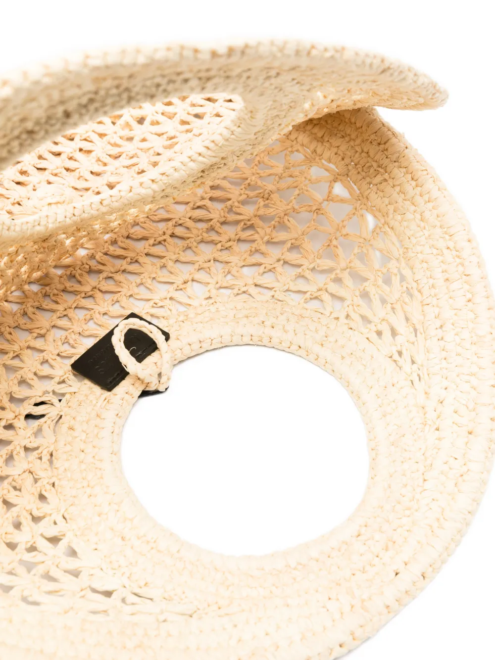 Jacquemus Kleine The Spiaggia raffia shopper Beige