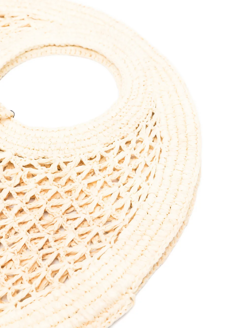 Jacquemus Kleine The Spiaggia raffia shopper Beige