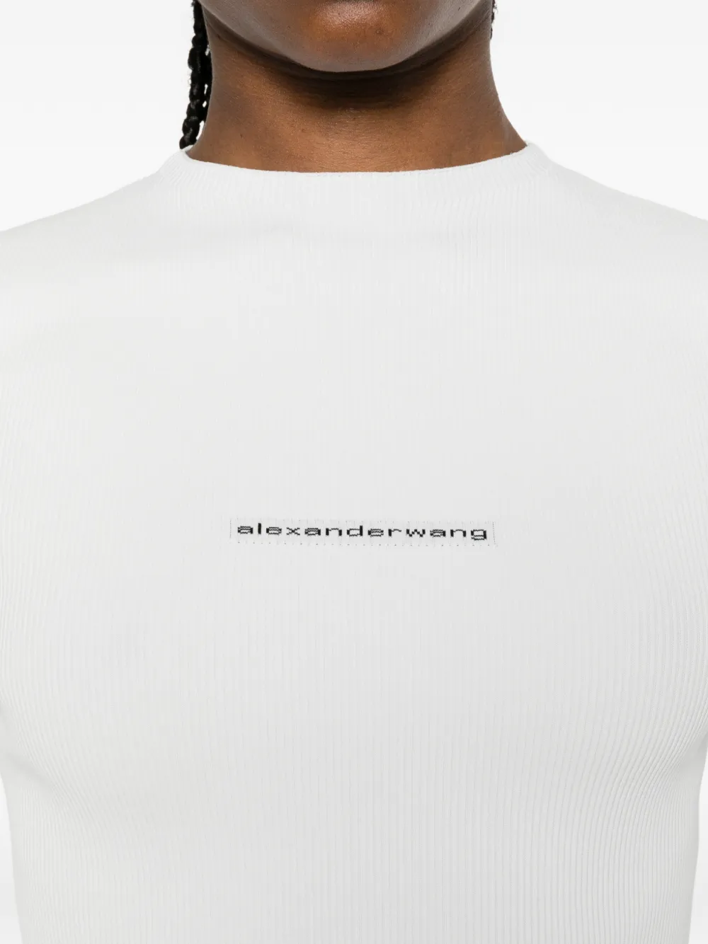 Alexander Wang Gebreid T-shirt met logo Wit