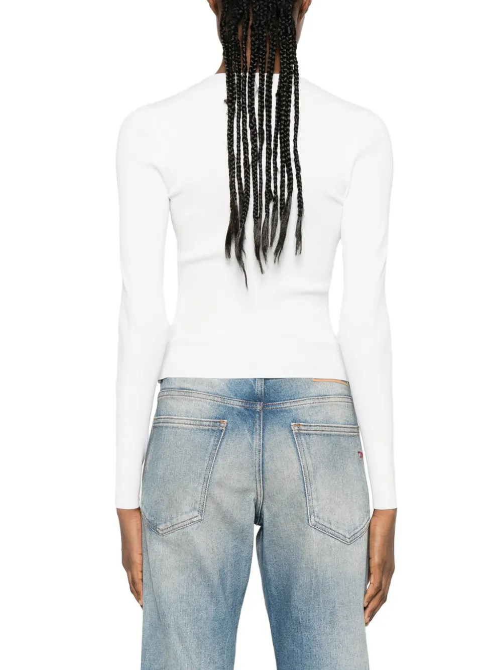 Alexander Wang Gebreid T-shirt met logo Wit