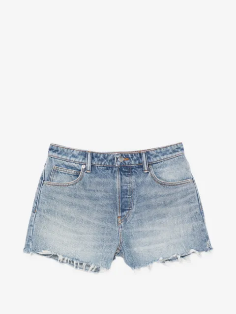 Alexander Wang distressed logo bite shorts