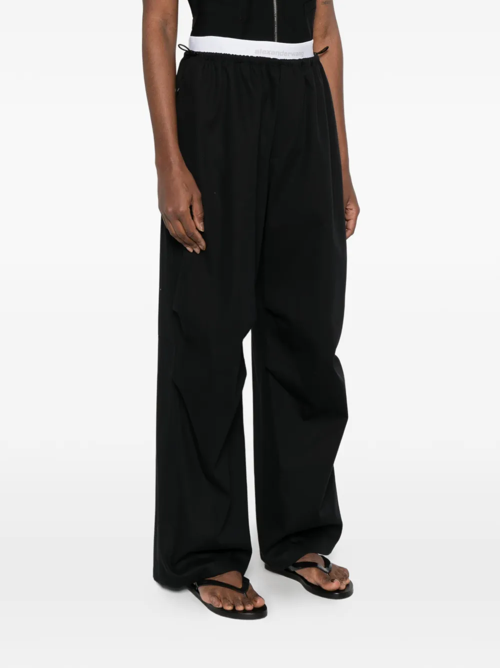  Alexander Wang Logo-elastic Pants - Black 