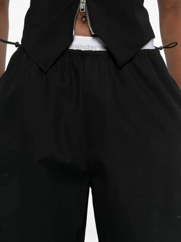 Alexander Wang ロゴ エラスティック パンツ | ブラック | FARFETCH JP