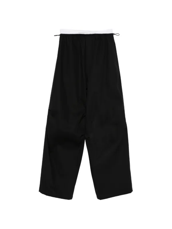 Alexander Wang ハイウエスト エラスティックバンド ショーツXS Alexander Wang ロゴ エラスティック パンツ | ブラック | FARFETCH JP