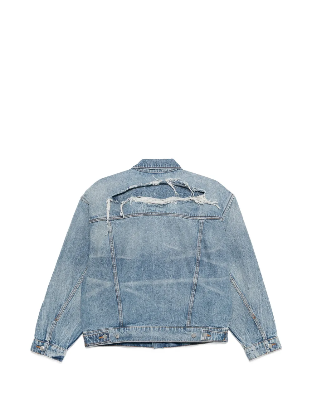  Alexander Wang Logo Distressed Jacket - Blue 