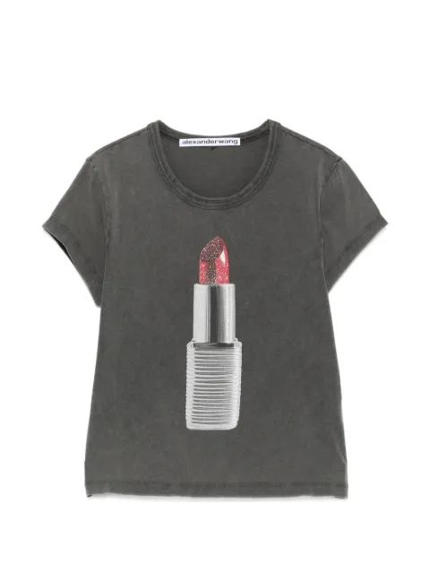 Alexander Wang t-shirt med läppstiftstryck