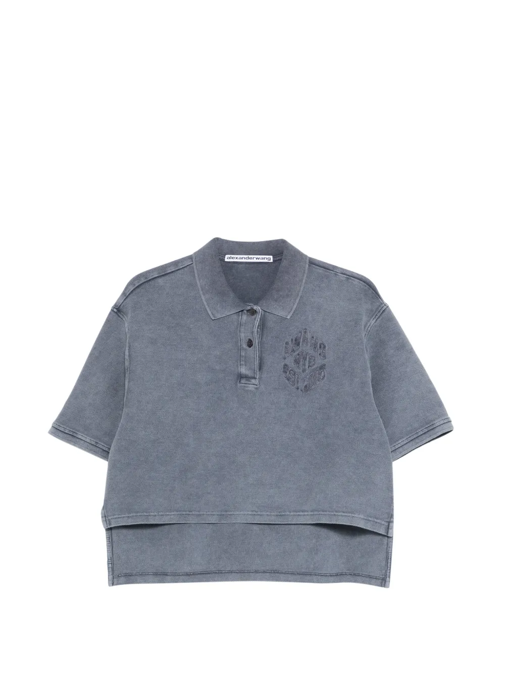 Alexander Wang high-low polo top - Grigio