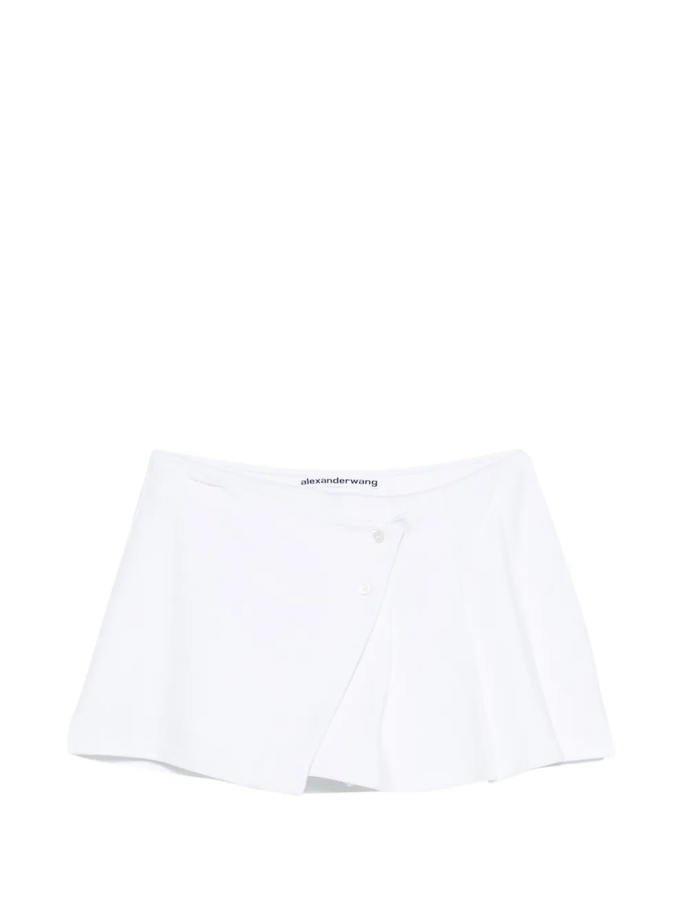 Alexander Wang pleated wrap mini skirt - Bianco