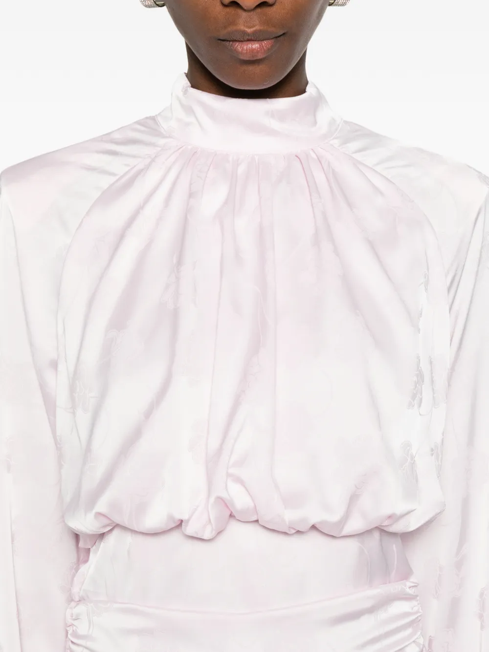 ROTATE BIRGER CHRISTENSEN Blouse met pofmouwen Roze