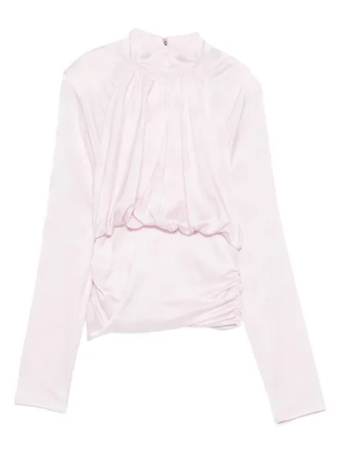 ROTATE BIRGER CHRISTENSEN floral-jacquard long-sleeve blouse