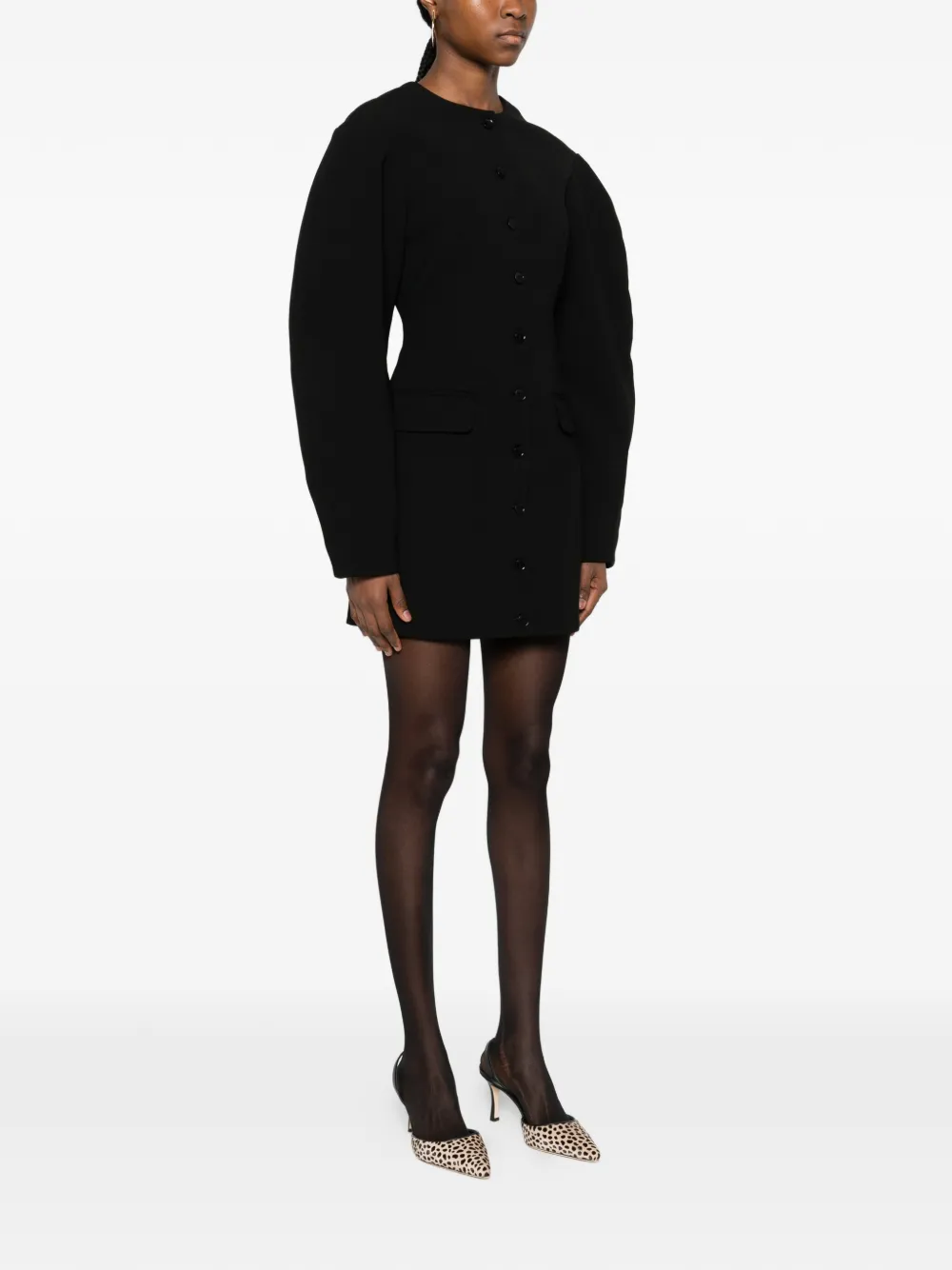 Rotate Birger Christensen Tailored-design Mini Dress In Black
