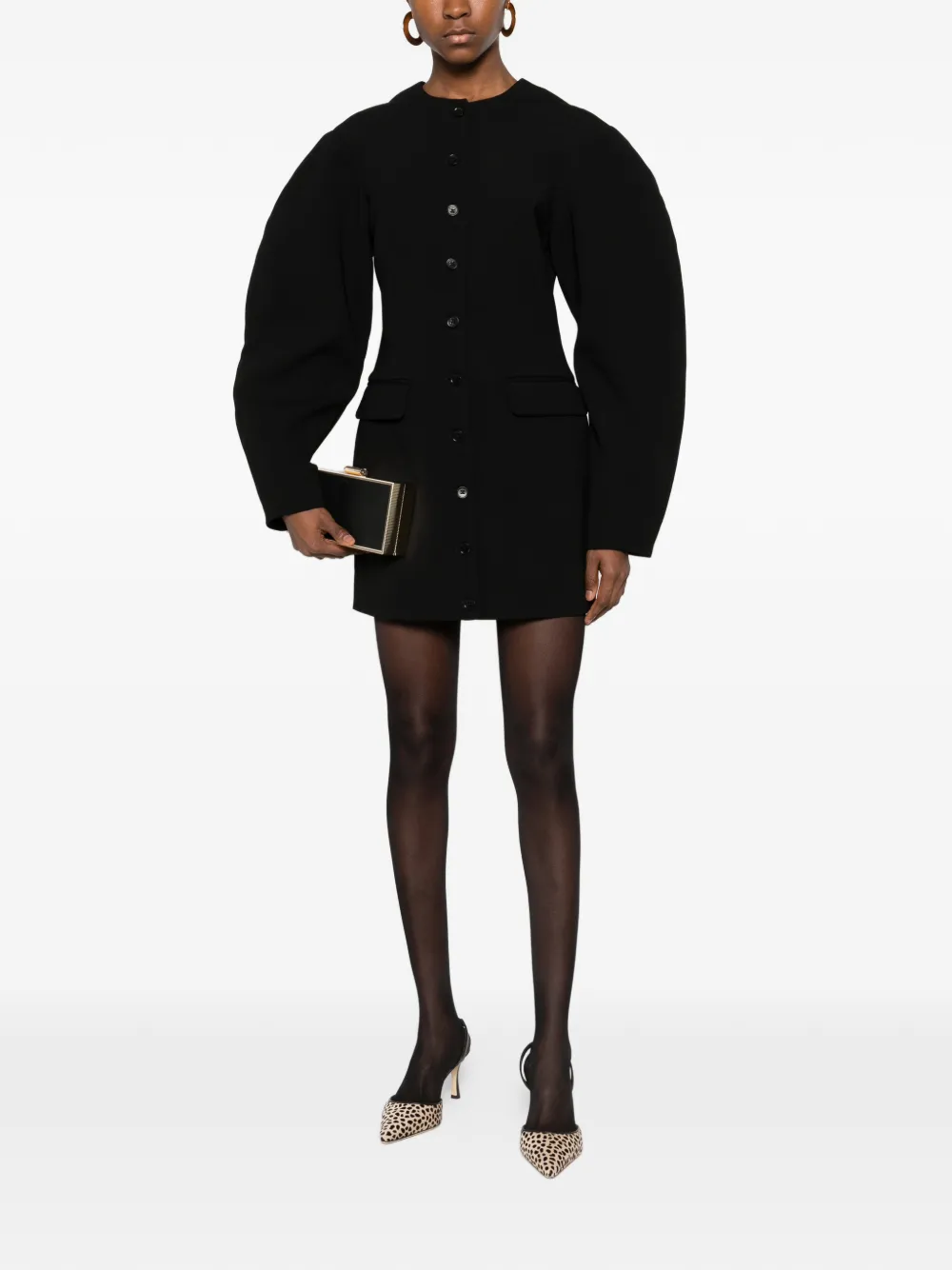 Rotate Birger Christensen Tailored-design Mini Dress In Black