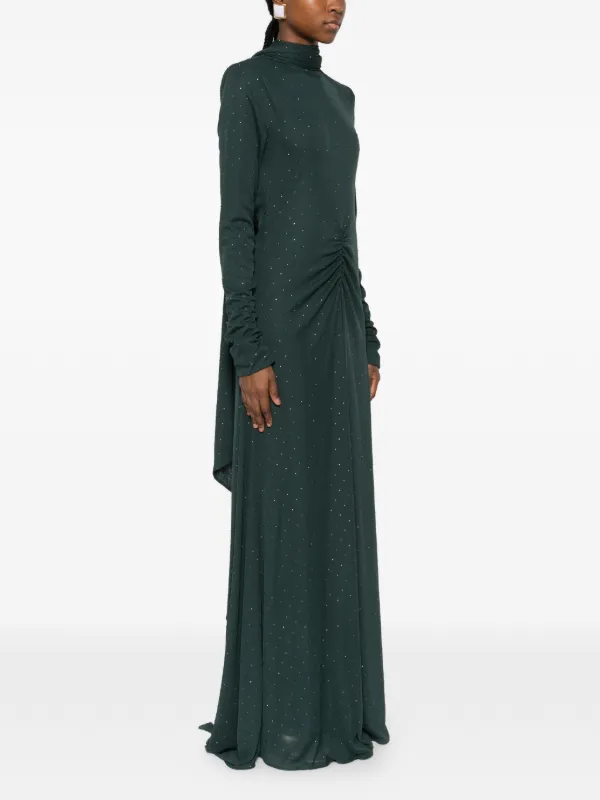 ROTATE BIRGER CHRISTENSEN scarf-neck Maxi Dress | Green | FARFETCH ROTATE BIRGER CHRISTENSEN scarf-neck Maxi Dress | Green | FARFETCH