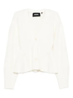 ROCHAS White cardigan⚪️ Rochas Textured Cardigan | White | FARFETCH AE