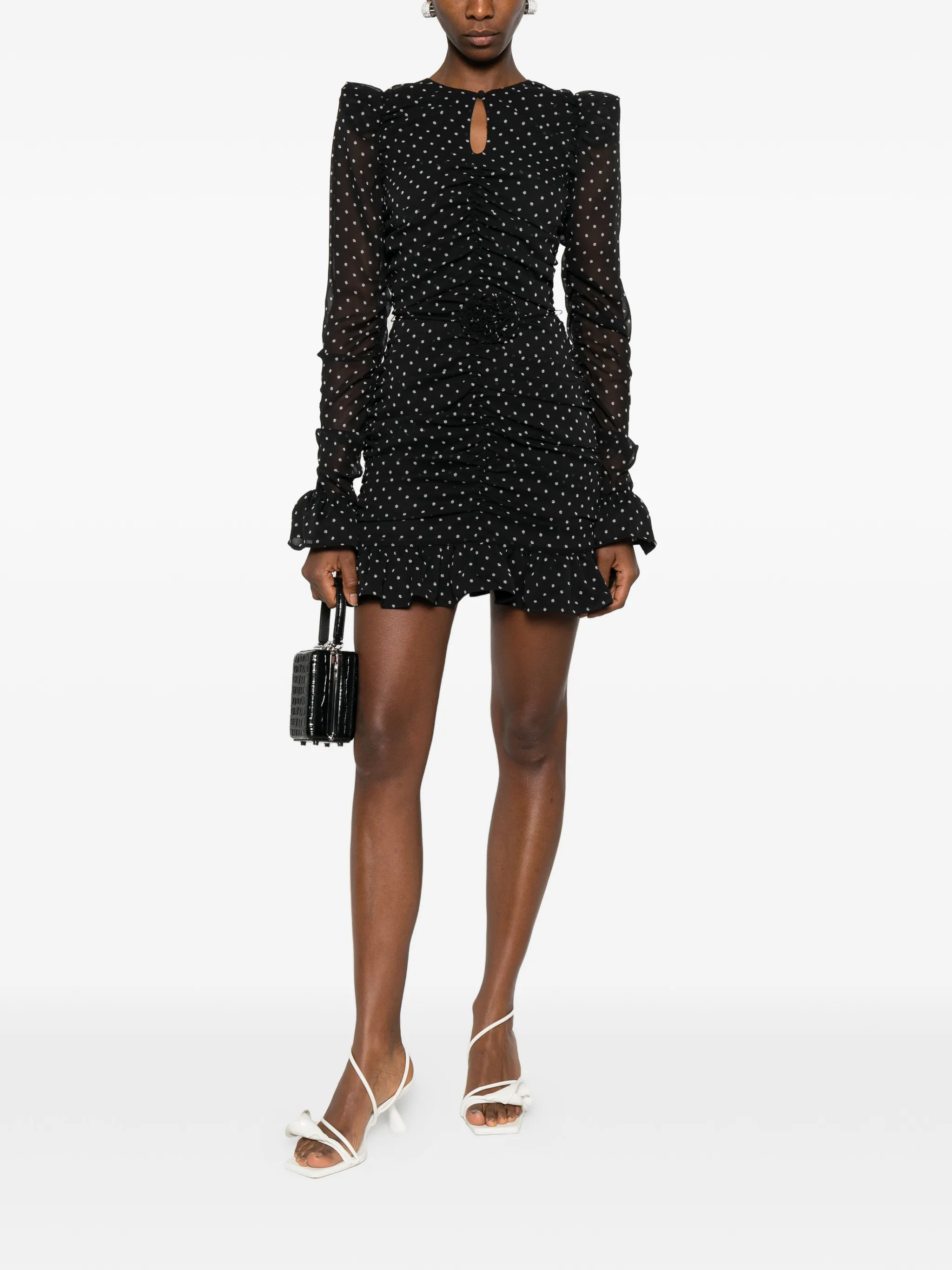 ROTATE BIRGER CHRISTENSEN ruffled floral mini dress