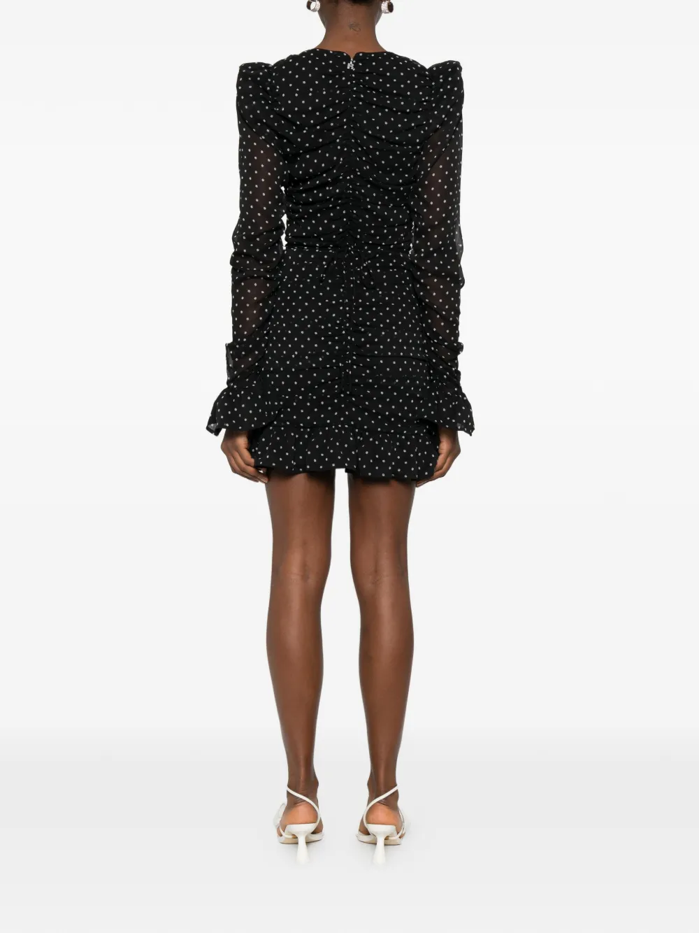 ROTATE BIRGER CHRISTENSEN Mini-jurk met stippen Zwart
