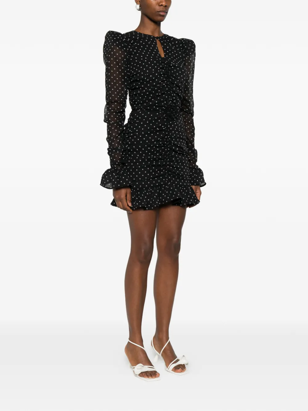 ROTATE BIRGER CHRISTENSEN Mini-jurk met stippen Zwart