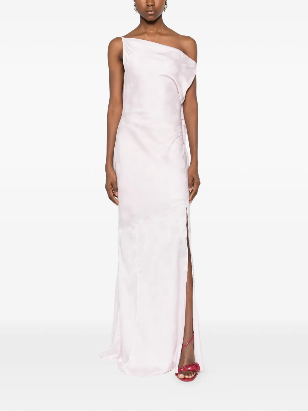 ROTATE BIRGER CHRISTENSEN ruffled scoop neck dress - Roze