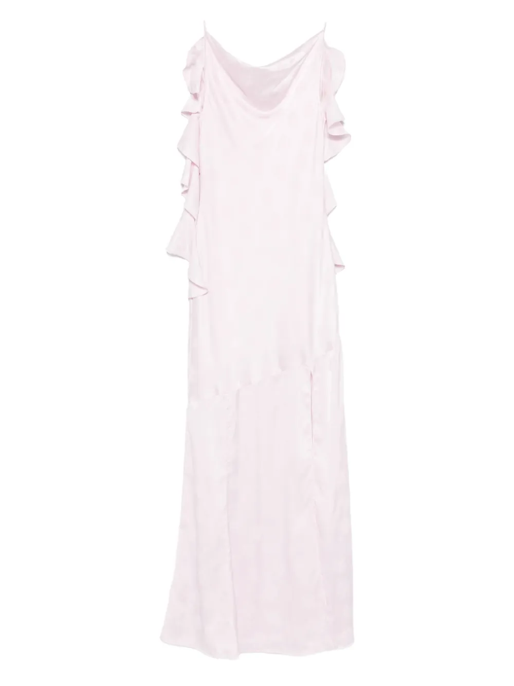 ROTATE BIRGER CHRISTENSEN ruffled scoop neck dress - Rosa